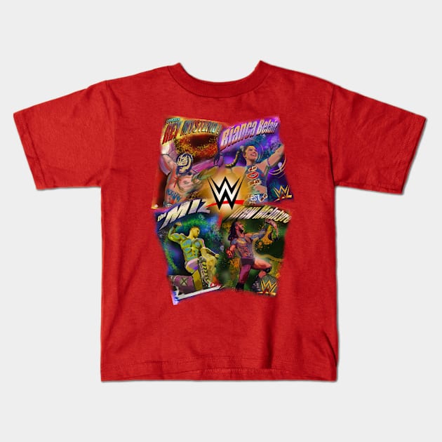 WWE bddies Kids T-Shirt by Popoffthepage